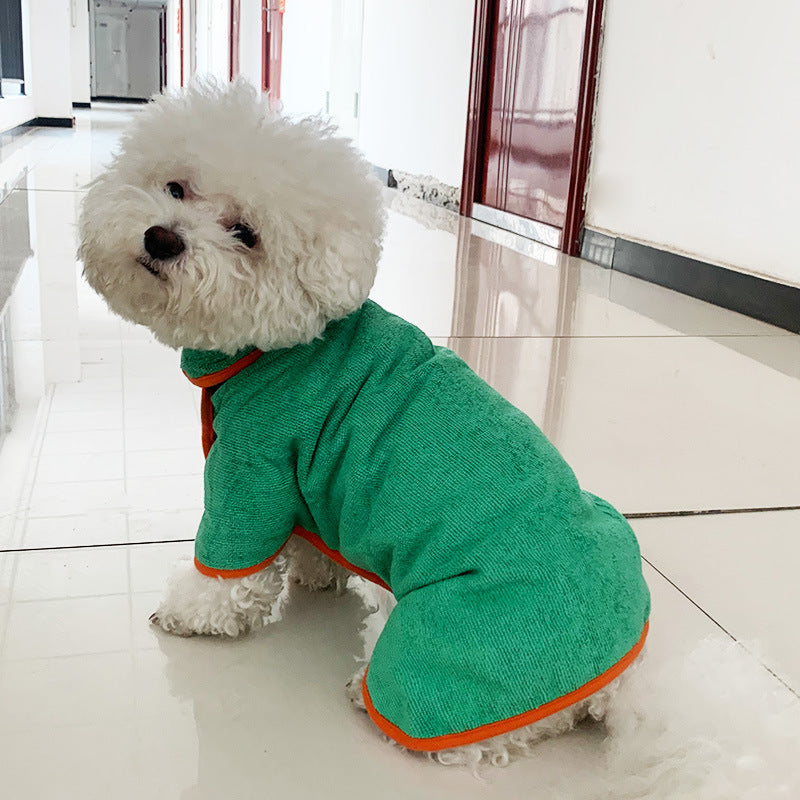Transform Your Pet's Bath Time with Our Microfiber Pet Bathrobe Towel