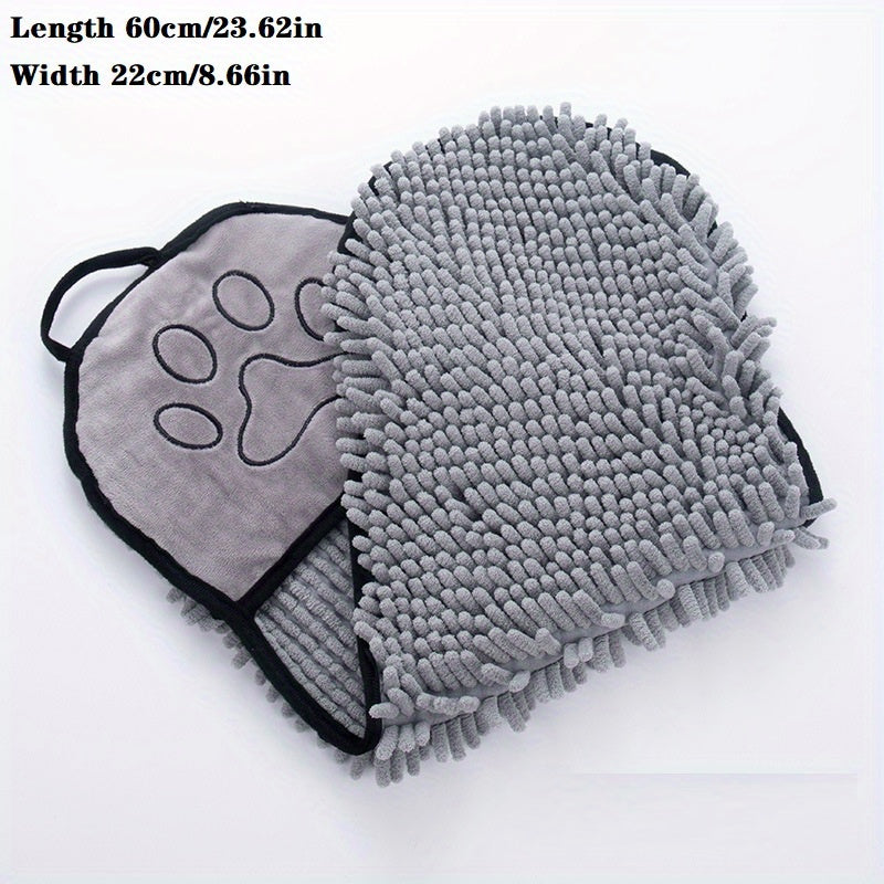 Absorbent Pet Drying Towel With Hand Pockets For Quick Drying