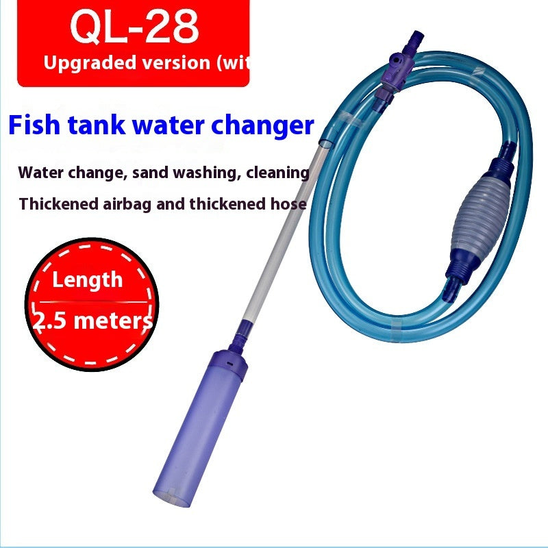 Manual Aquarium Water Siphon Tube For Tank Cleaning And Water Change