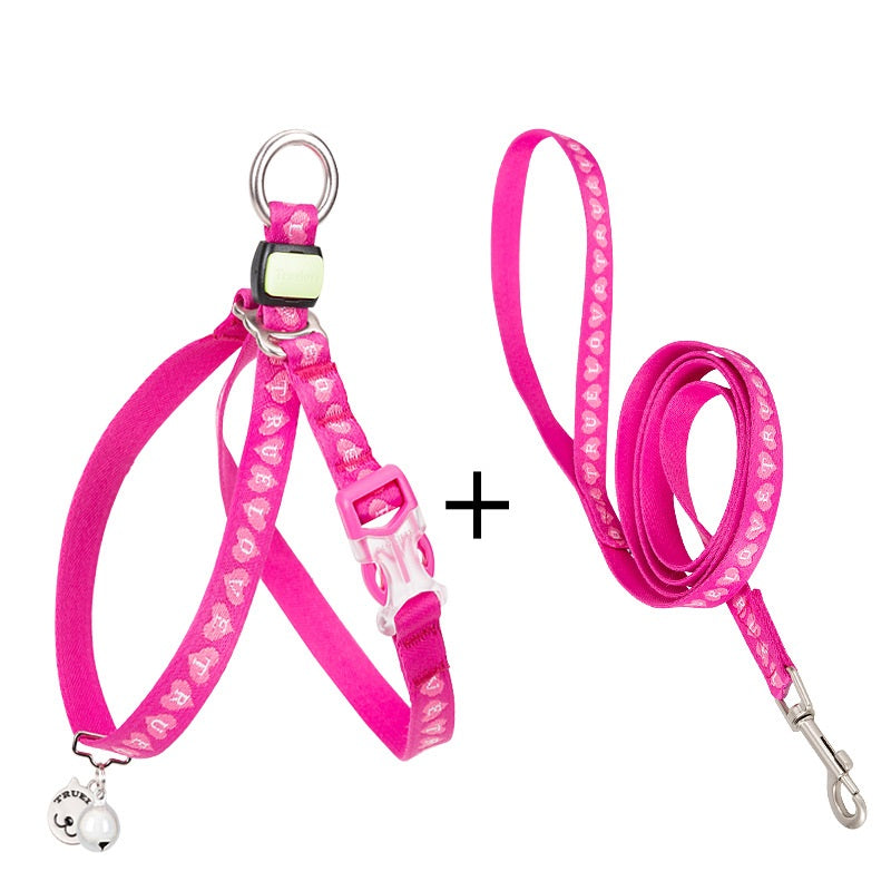 Pet Bell Chest Strap Haulage Rope Vest Leash