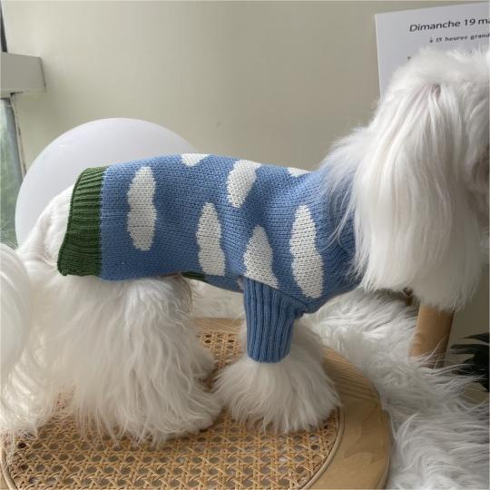 Pet Sweater Jacquard Clothing Warm Outdoor Wear