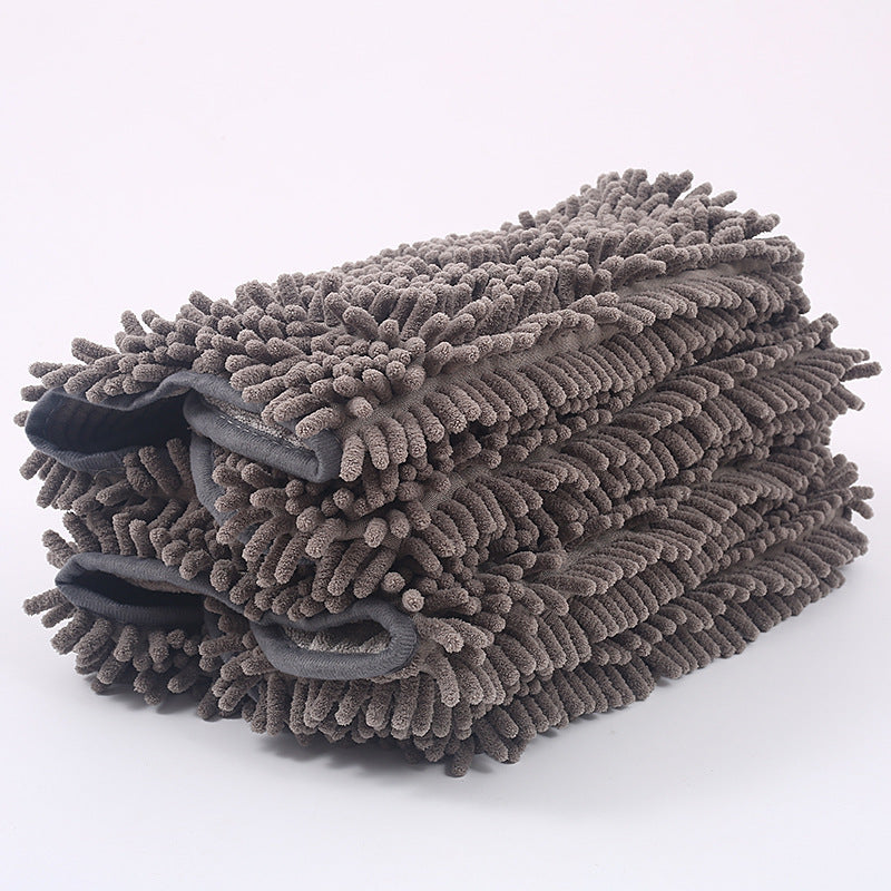 Chenille Pet Bath Towel Soft Absorbent Quick Drying