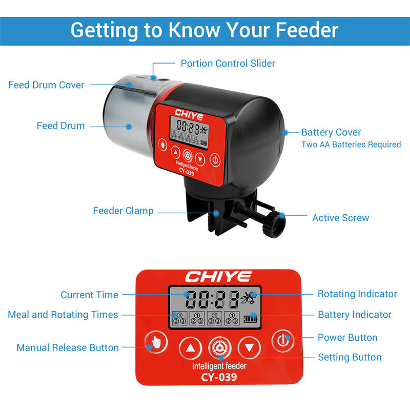 Intelligent Automatic Fish Tank Feeder With Timer System