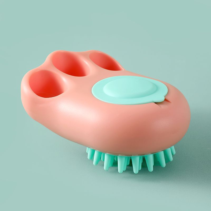 Pet Claw Bath Brush And Massage Comb For Grooming And Cleaning