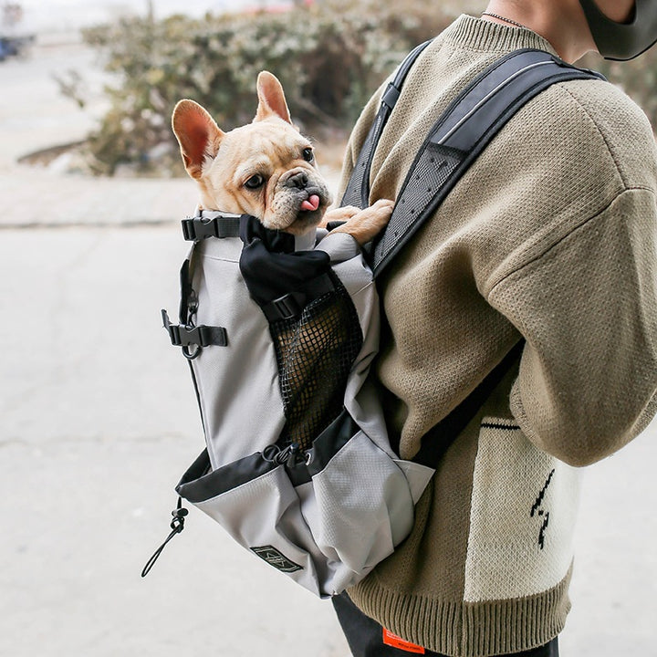 Breathable Double Shoulder Pet Carrier Backpack For Outdoor Travel