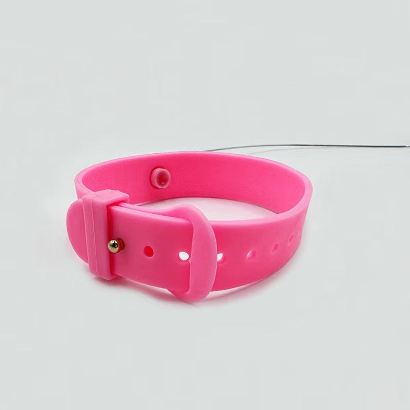 Adjustable Pet Teasing Wand Collar Toy With Bell And Feather