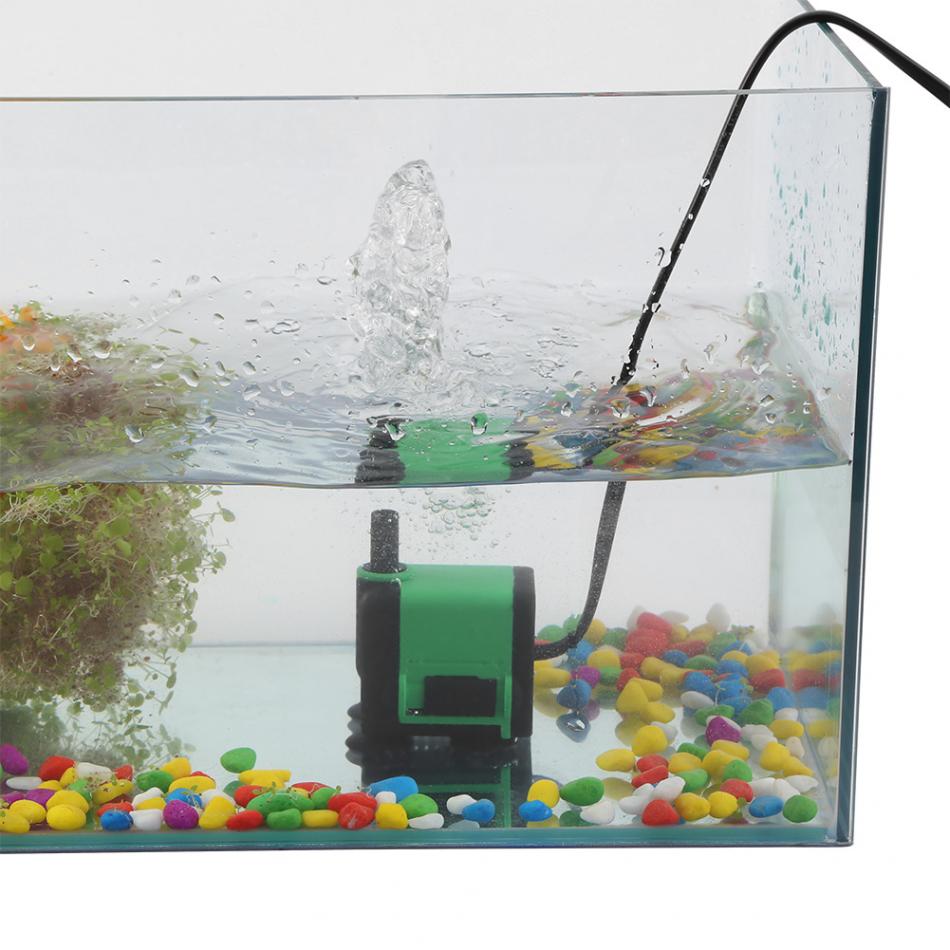 Silent Submersible Aquarium Pump With Built In Filter For Small Fish Tank