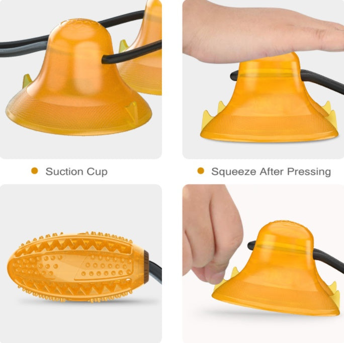 Multifunction Double Rope Ball Suction Pet Chew Toy