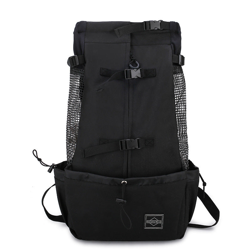 Breathable Double Shoulder Pet Carrier Backpack For Outdoor Travel