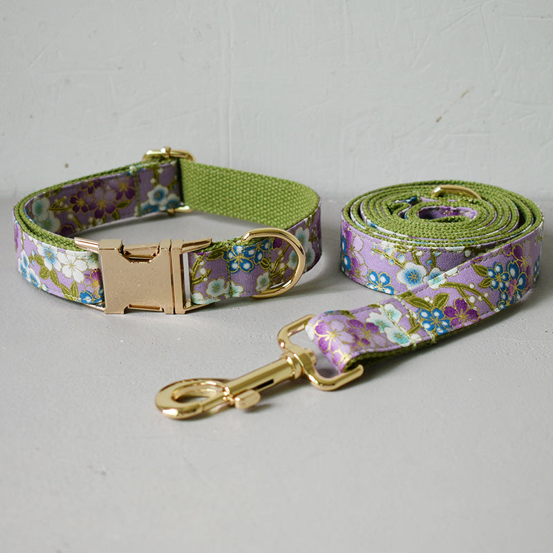 Pet Purple Zephyr Collar Leash Set