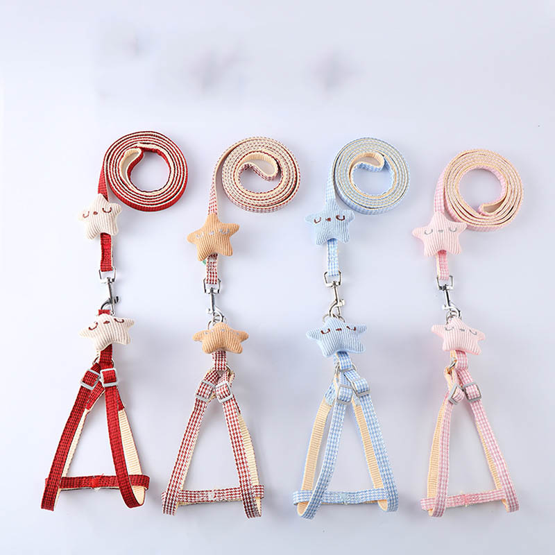 Pet Starfish Design Harness Leash Set