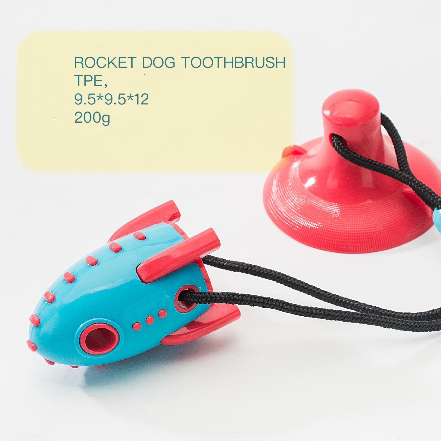 Rocket Shape Pet Toy Food Dispensing Bite Resistant Design