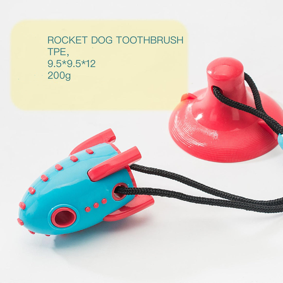 Rocket Shape Pet Toy Food Dispensing Bite Resistant Design