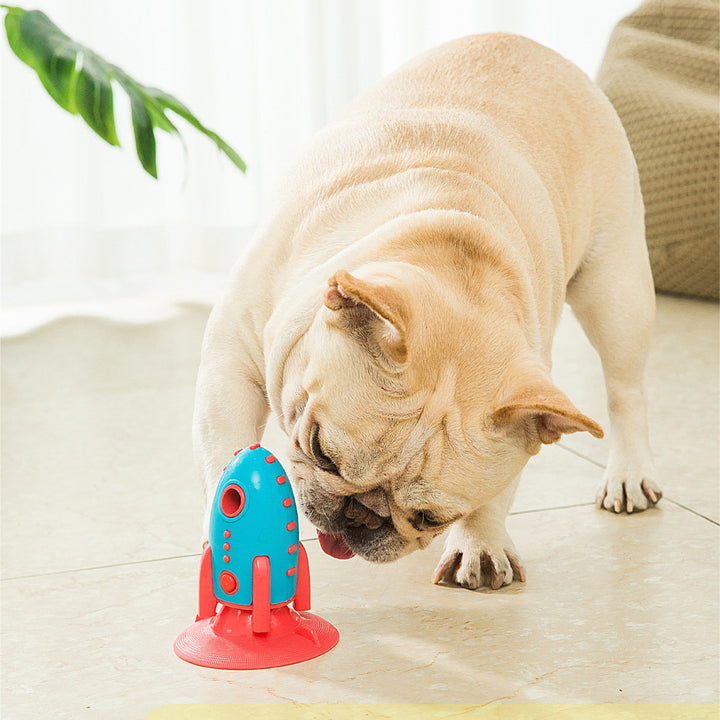 Rocket Shape Pet Toy Food Dispensing Bite Resistant Design