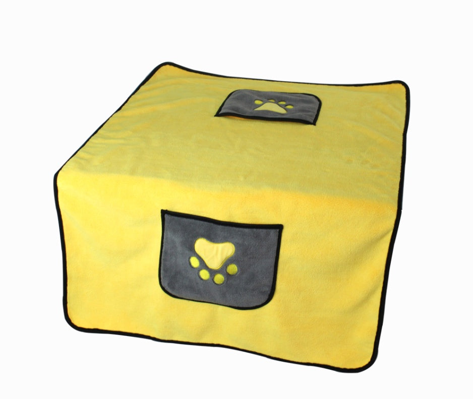 Absorbent Pet Bath Towel For Quick Drying And Cleaning