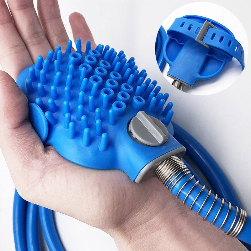 Outdoor Pet Bath Shower Cleaning Brush Grooming Tool
