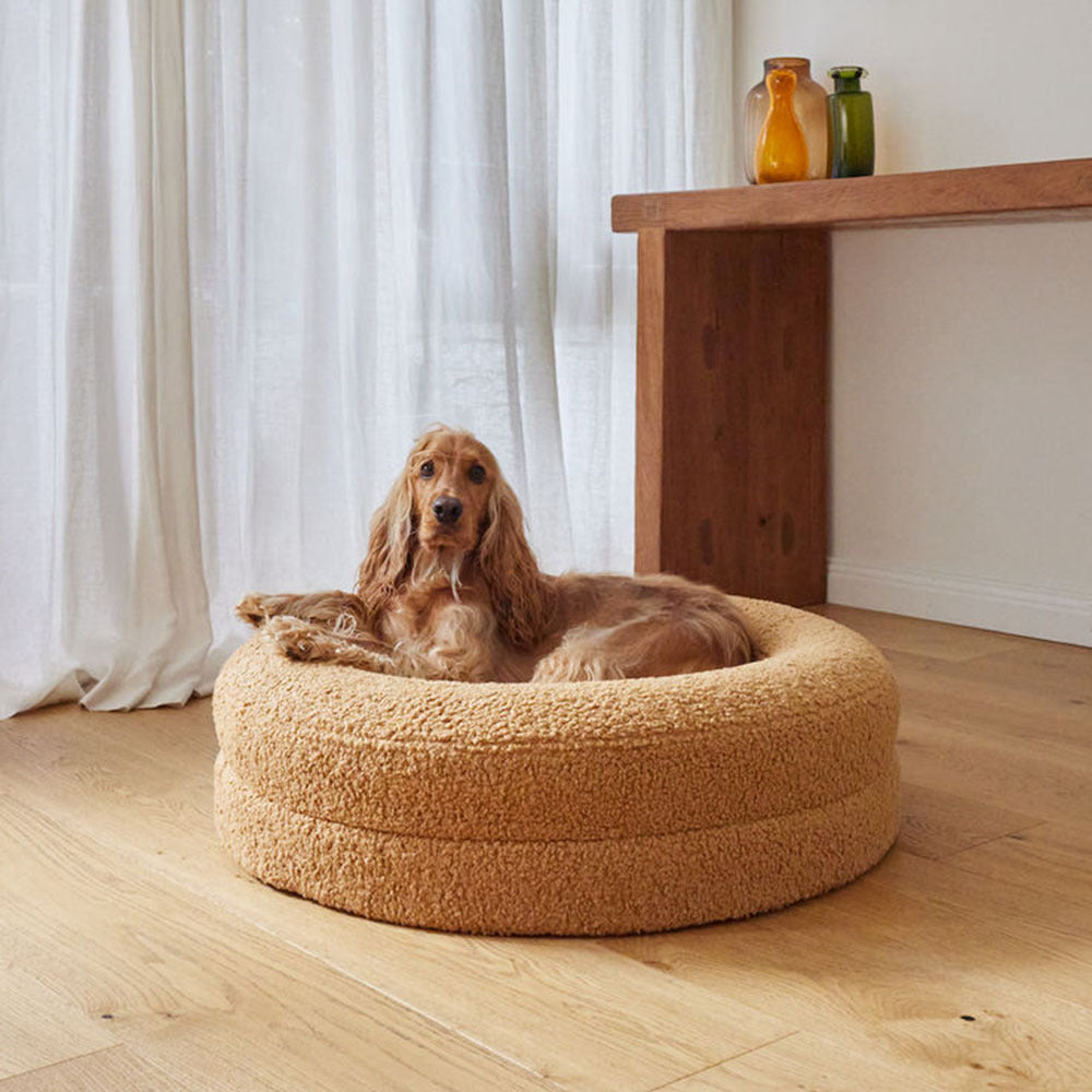 Solid Color Round Pet Bed Comfortable Household Nest