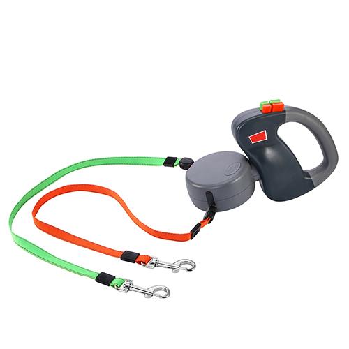 Retractable Dual Pet Walking Leash Durable Control Lead
