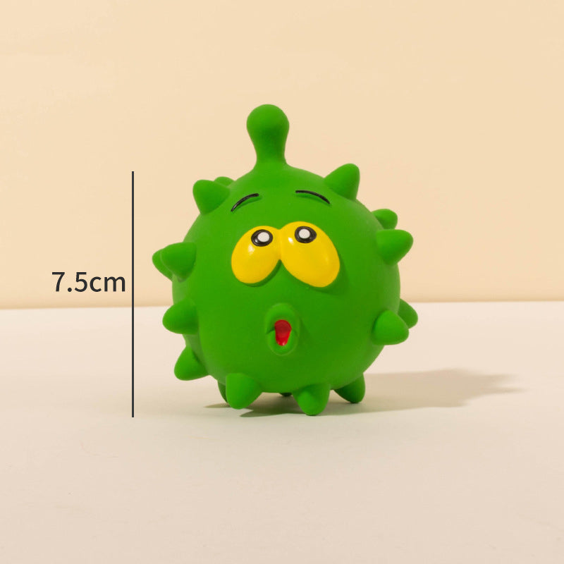 Squeaky Pet Toy Set Durable Latex Rubber Play Balls
