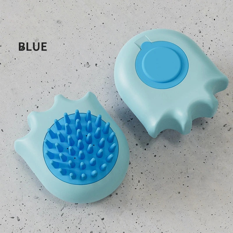 Pet Bath Brush With Shampoo Box Massage Comb Grooming Tool