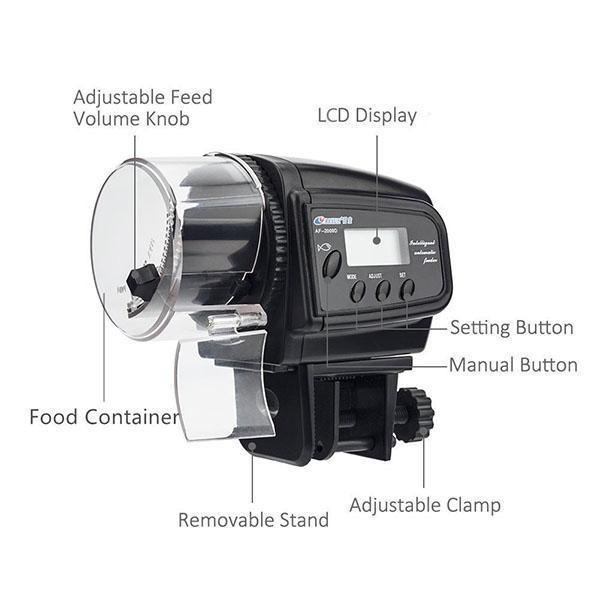 Digital Automatic Aquarium Fish Feeder With Timer And LCD Display