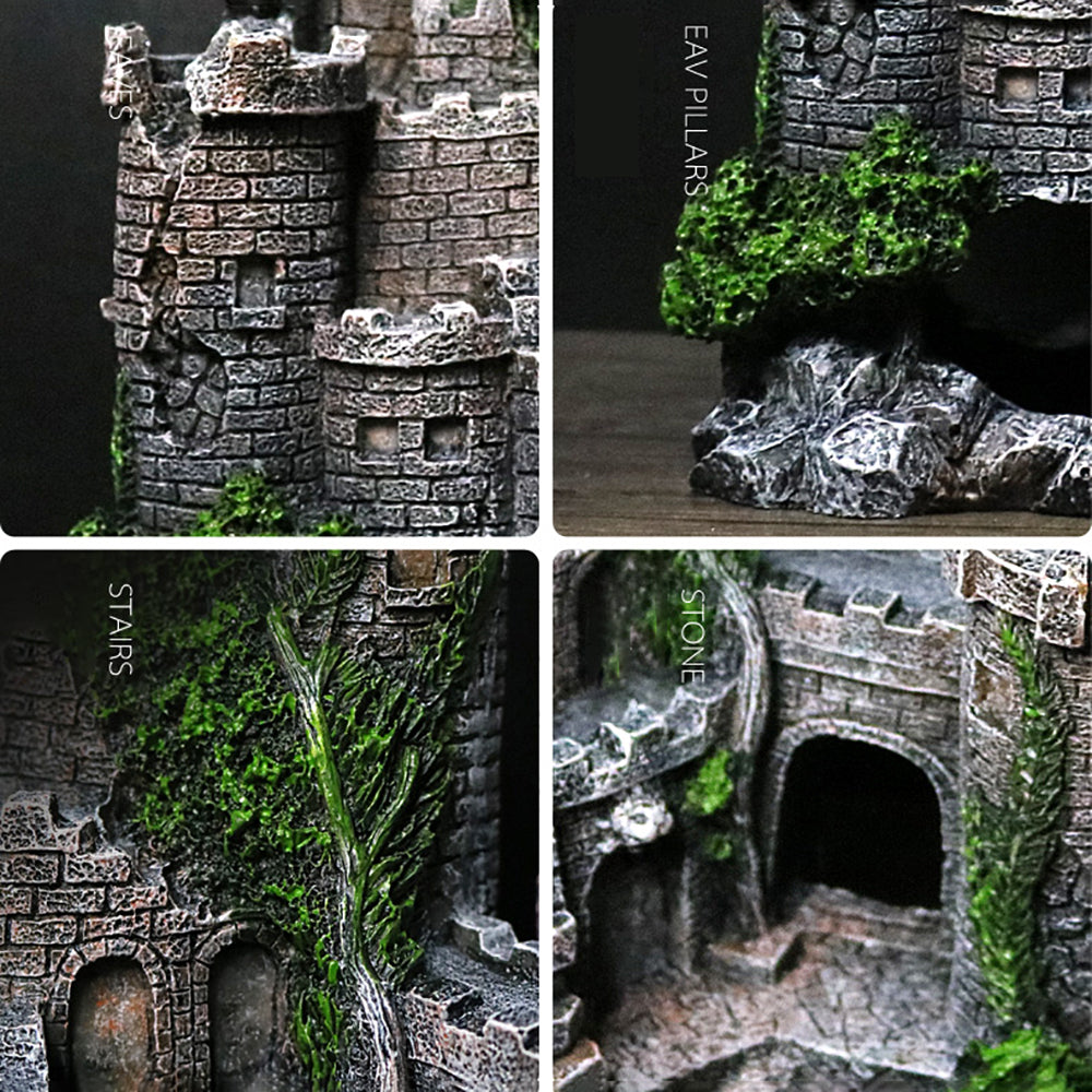 Resin Aquarium Castle Decoration For Fish Tank Landscaping
