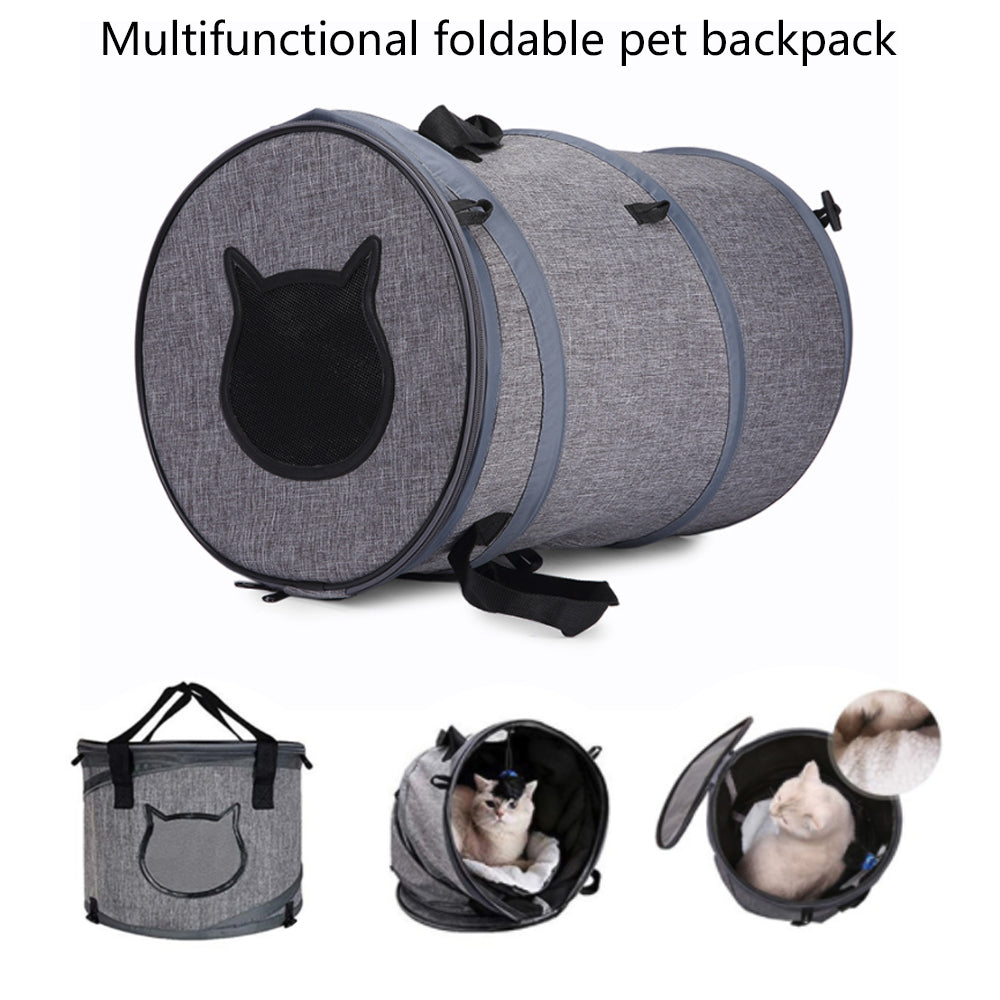 Foldable Pet Carrier Bag With Tunnel And Sleeping Bed Design