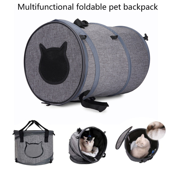 Foldable Pet Carrier Bag With Tunnel And Sleeping Bed Design
