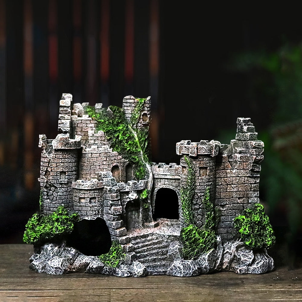 Resin Aquarium Castle Decoration For Fish Tank Landscaping
