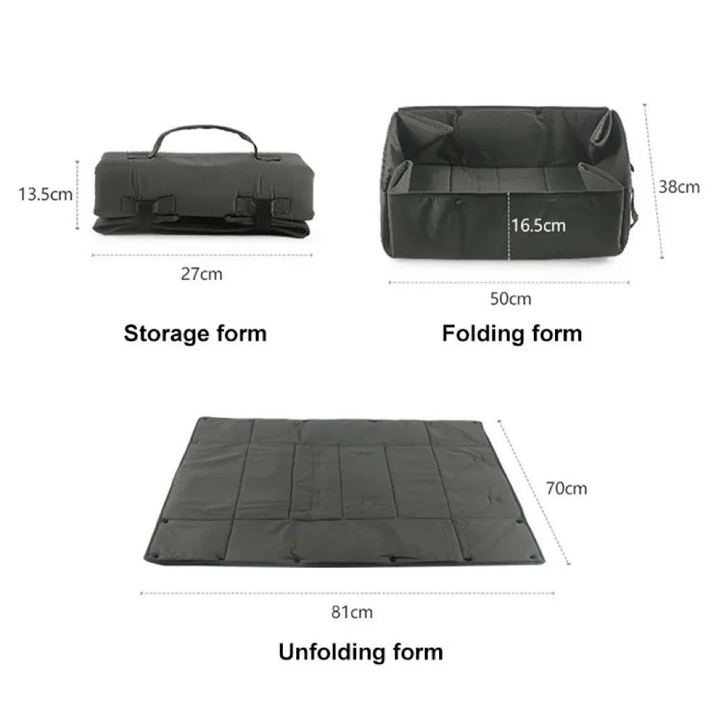 Portable Pet Travel Bed 3-In-1 Collapsible Carrier Mat And Cushion