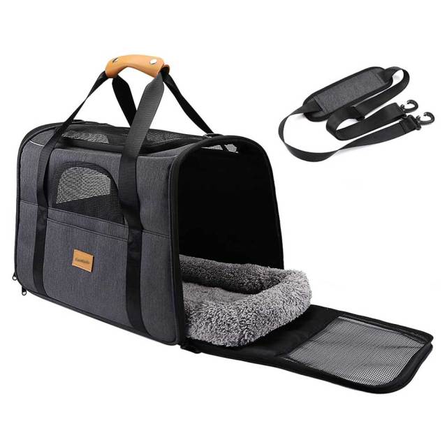 Foldable Soft Pet Carrier Bag For Portable Travel Use