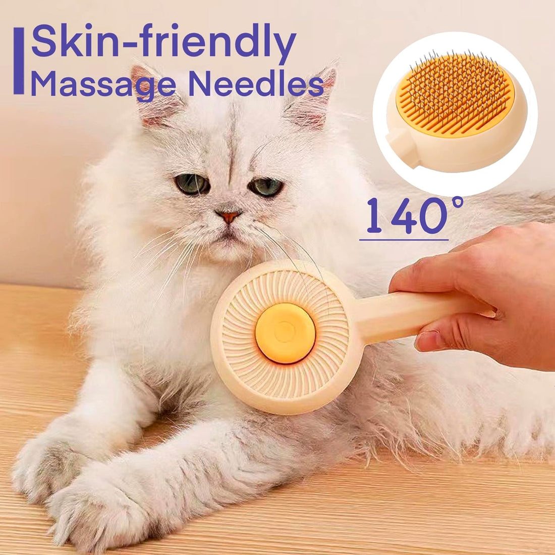 Self Cleaning Pet Grooming Brush For Shedding And Detangling