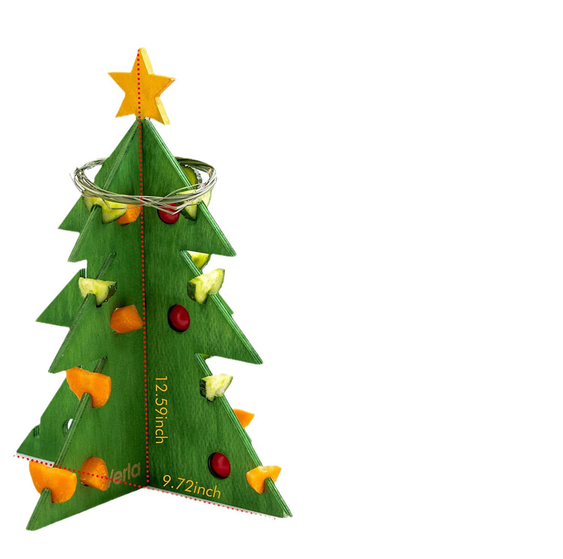 Christmas Tree Wooden Pet Feeder Vegetable Rack Puzzle Toy Habitat
