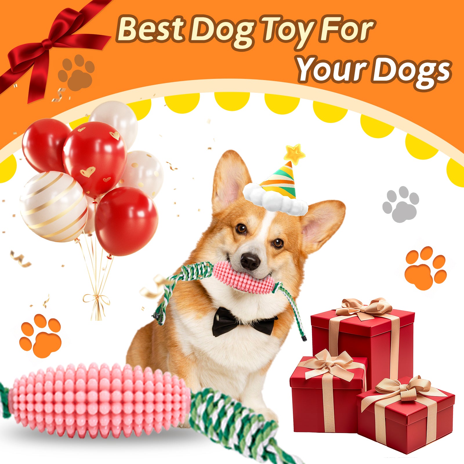 Interactive Pet Toothbrush Chew Toy For Aggressive Chewers