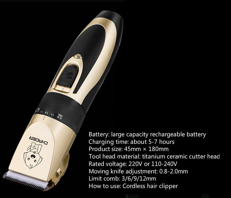 Professional Pet Hair Trimmer With Electric Nail Clipper Grooming Kit