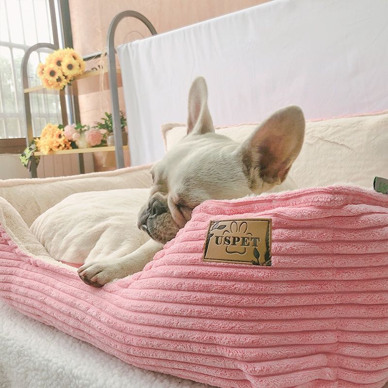 Removable Washable Plush Pet Bed Warm Comfortable Kennel