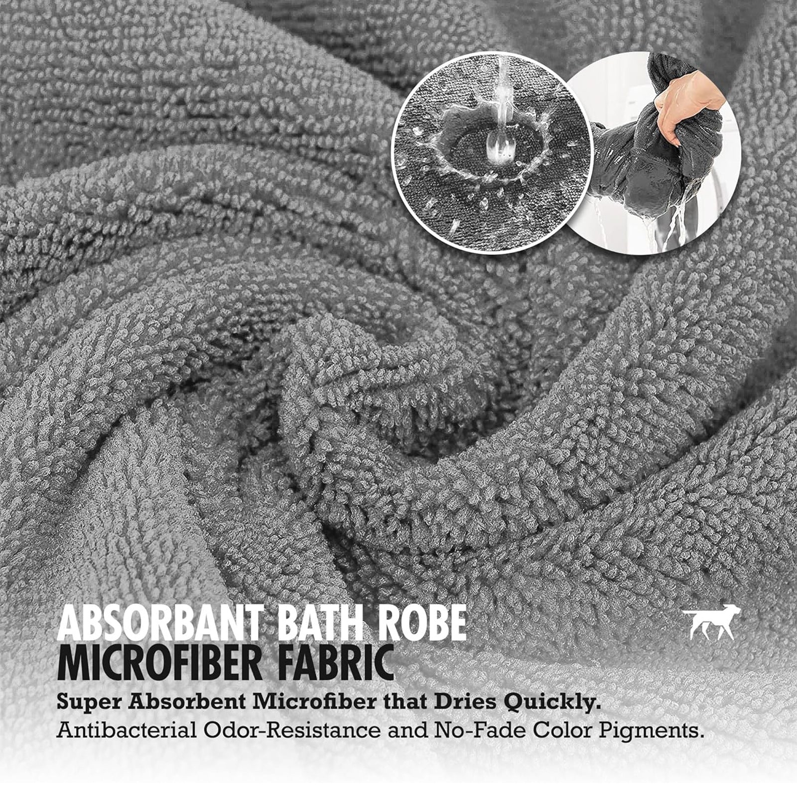 Super Absorbent Pet Bathrobe Towel Coat For Quick Drying