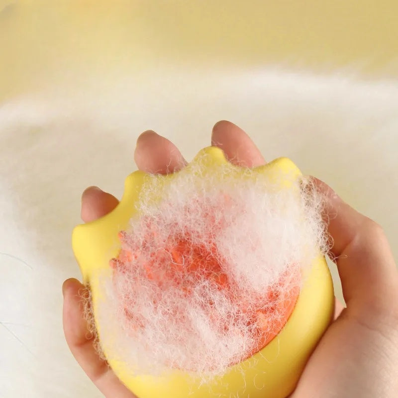 Pet Bath Brush With Shampoo Box Massage Comb Grooming Tool