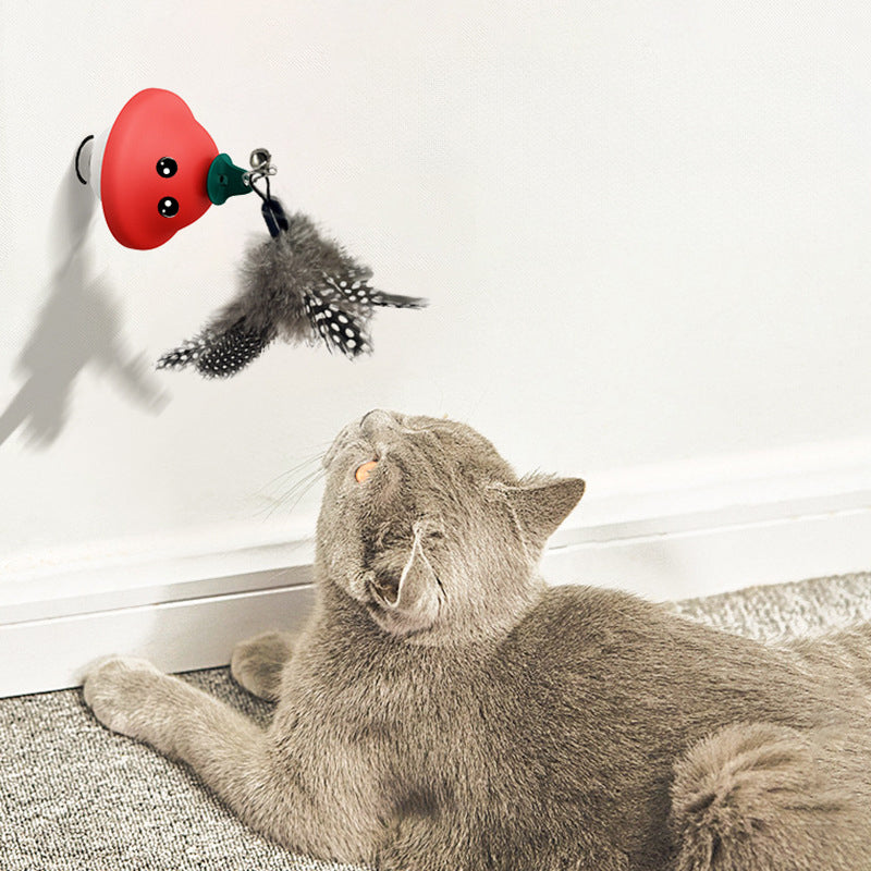 Suction Cup Interactive Pet Wand Teaser Retractable Exercise Toy