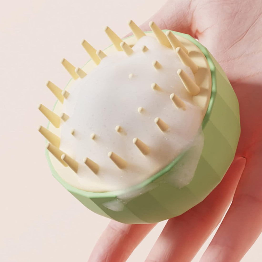 Pet Bath Massage Brush With Shampoo Dispenser Grooming Tool