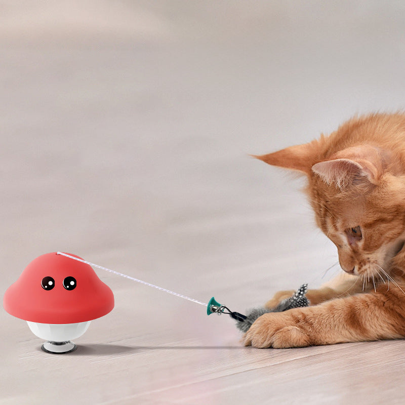 Suction Cup Interactive Pet Wand Teaser Retractable Exercise Toy