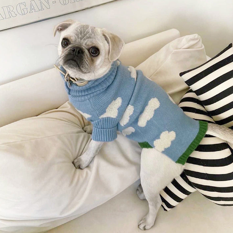 Pet Sweater Jacquard Clothing Warm Outdoor Wear