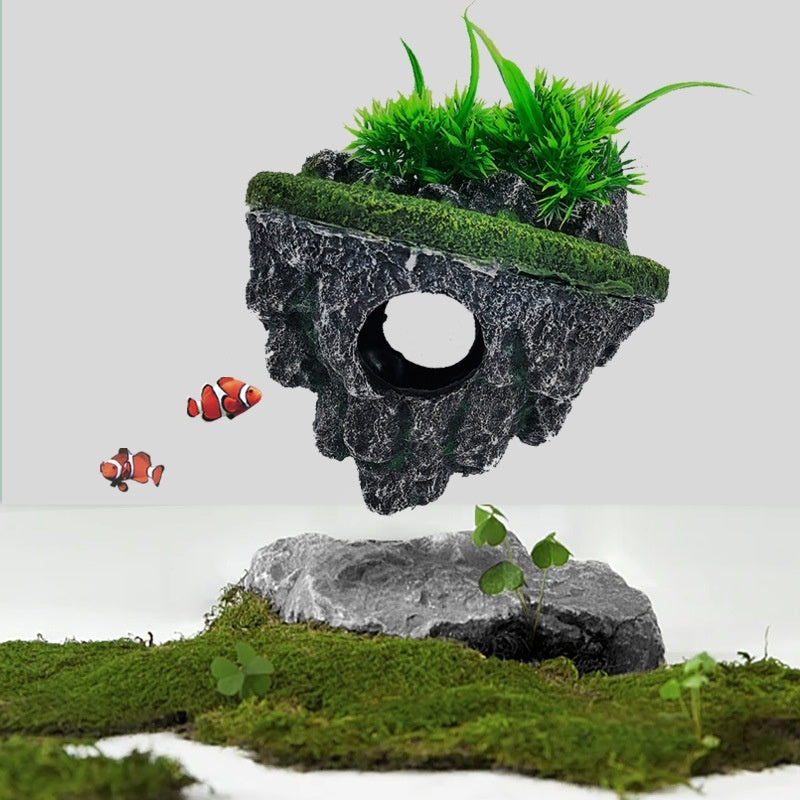 Floating Aquarium Stone Ornament For Fish Tank Landscaping Decoration