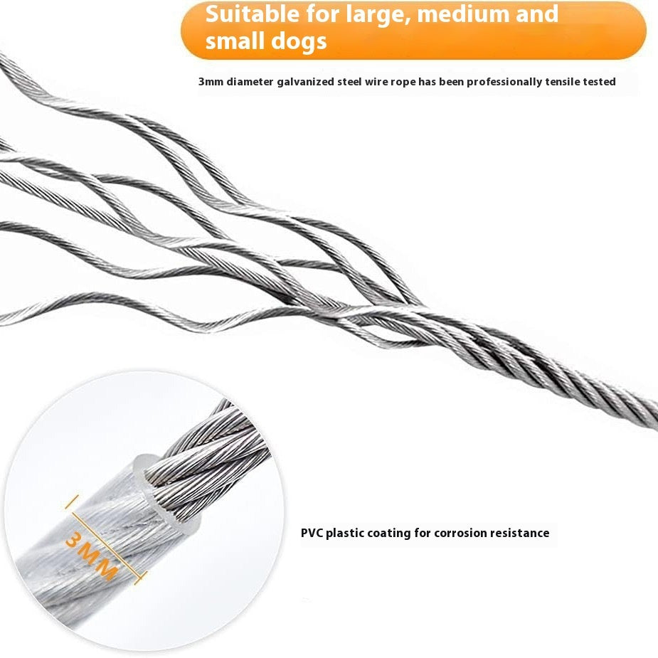 Pet Wire Rope Leash Durable Towing Lead