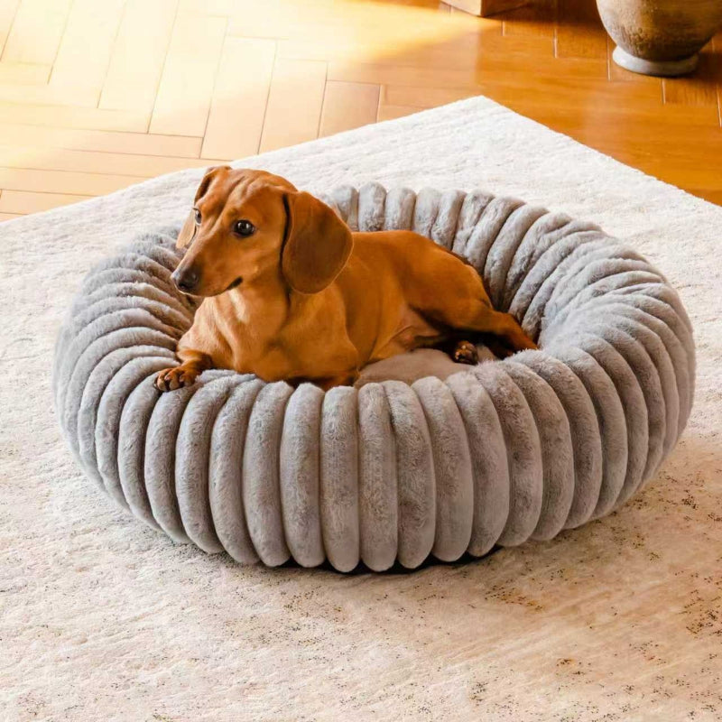 High Gram Plush Pet Bed Round Warm Winter House