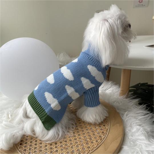 Pet Sweater Jacquard Clothing Warm Outdoor Wear