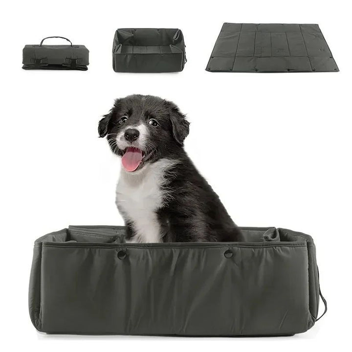 Portable Pet Travel Bed 3-In-1 Collapsible Carrier Mat And Cushion