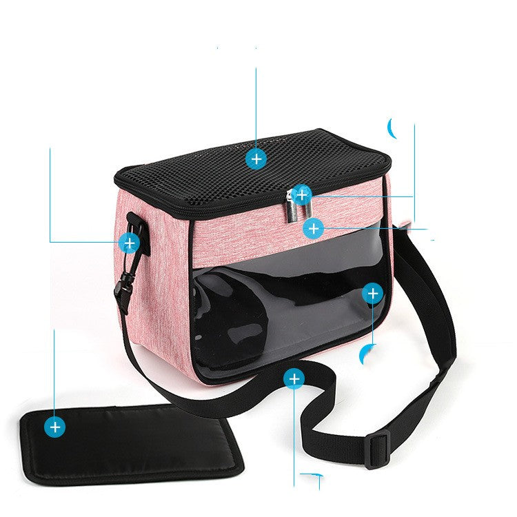 Crossbody Portable Pet Bag Cage For Small Pets Travel Use