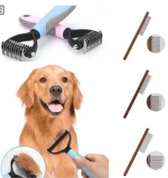Stainless Steel Double Sided Pet Grooming Brush And Comb