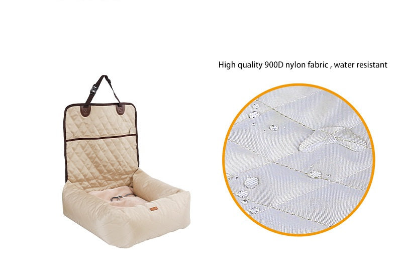 Pet 2 In 1 Folding Car Seat Pad And Travel Bed